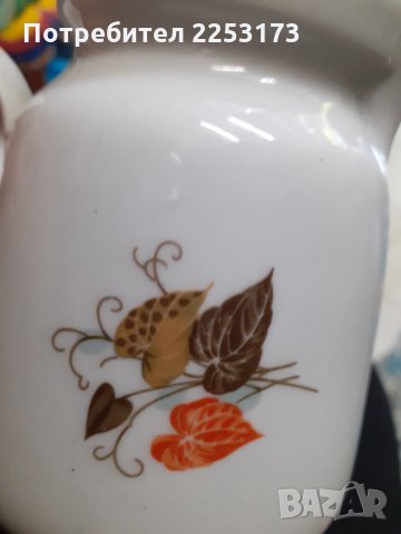 Порцеланова каничка Китка със забележка и кана Разград, снимка 2 - Декорация за дома - 35704331