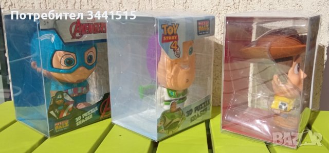 Гума, 3D пъзел Captain America, Woody и Buzz Играта на играчките , снимка 2 - Игри и пъзели - 42270527