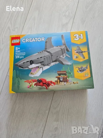 Нов LEGO Creator 3-в-1 31381 Fierce Shark (Свирепа акула) – 379 части