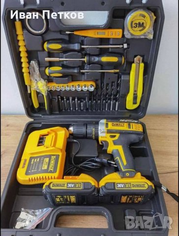 Акумулаторен ударен винтоверт Dewalt 36V с 2 батерии, снимка 2 - Винтоверти - 40210970