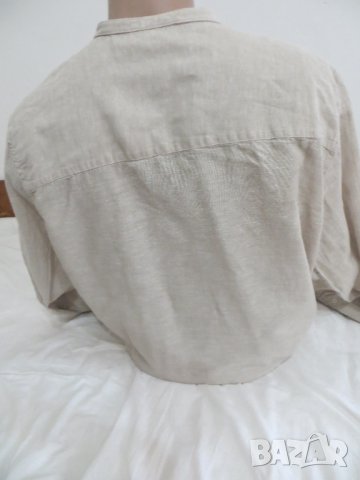 Мъжка риза с дълъг ръкав от лен Livergy, снимка 3 - Ризи - 41764104