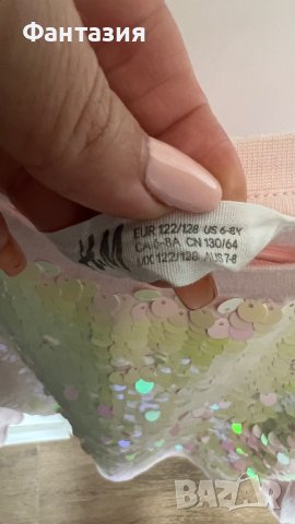 Блуза с дълъг ръкав и пайети, снимка 3 - Детски Блузи и туники - 42639742