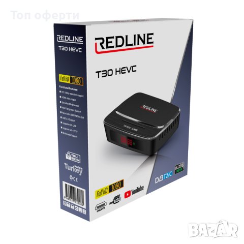 Цифров Наземен приемник REDLINE T30 DVB-T2C H265, снимка 4 - Приемници и антени - 41749644