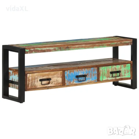 vidaXL ТВ шкаф, 120x30x45 см, регенерирано дърво масив, снимка 7 - Секции и витрини - 56147268