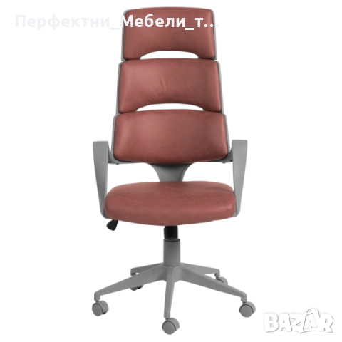 Президентски офис стол в цвят БОРДО.Дизайнерски директорски офис стол инкономичен бордо., снимка 3 - Столове за офис - 52398994