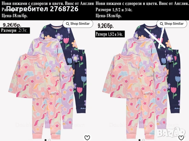 Нови пижами, внос от Англия, снимка 3 - Детски пижами - 51383187