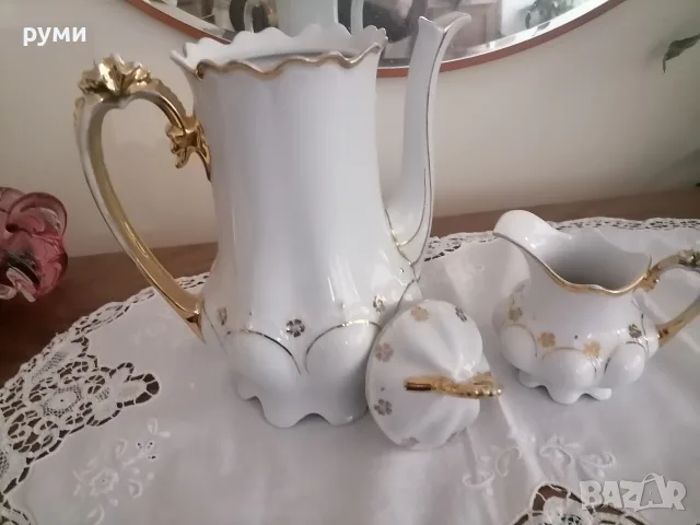 Бароков чайник и латиера , снимка 2 - Антикварни и старинни предмети - 55805467