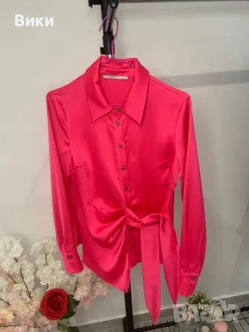 Сатенена риза в размер S, снимка 8 - Ризи - 49600596
