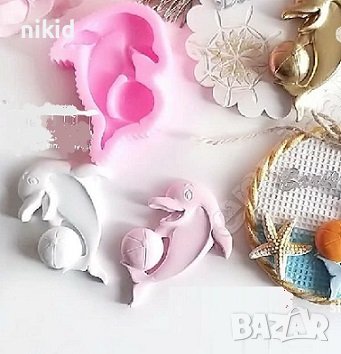 Делфин с топка силиконов молд форма фондан гипс декор