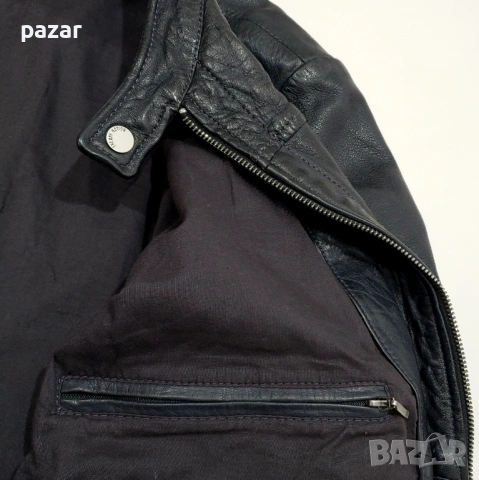 Freaky Nation Мъжко Кожено Яке Естествена Кожа M-L, снимка 9 - Якета - 53598772