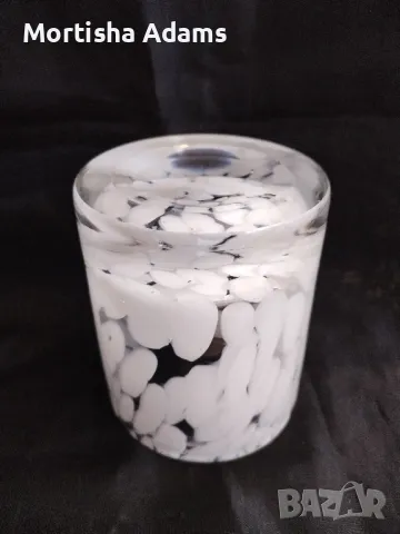 Стъклена ваза , снимка 3 - Вази - 48554063