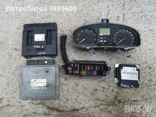Skoda Fabia Шкода Фабия 2 1.2 TSI километраж табло бушони компютър модул