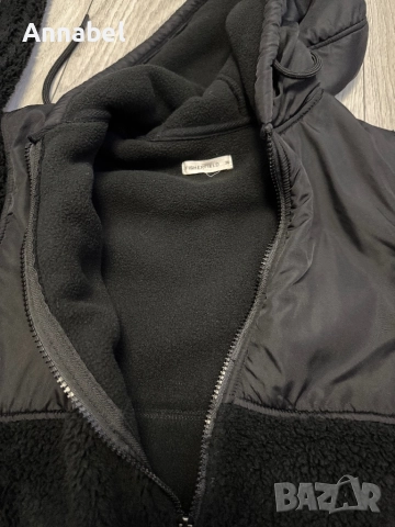 Черно ватирано яке, снимка 4 - Якета - 52563708