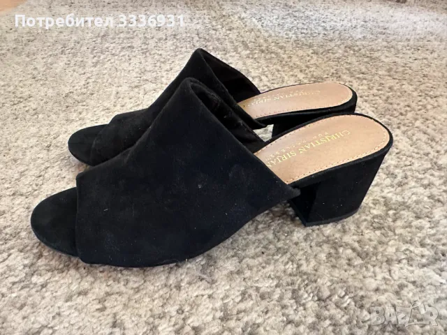 Дамски чехли на ток (mules) Christian Siriano, снимка 1 - Чехли - 50000939