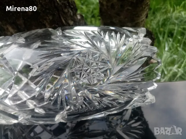 Голяма кристална ваза, снимка 5 - Вази - 49751877