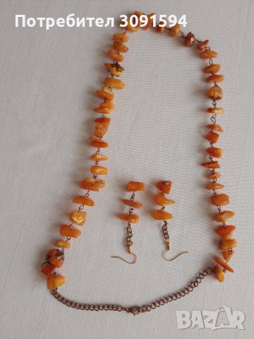 Кехлибарена огърлица и обици, снимка 11 - Антикварни и старинни предмети - 41375928