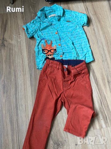 Лот от ризка и панталон за момченце H&M ! 86 р, снимка 1 - Комплекти за бебе - 35934598