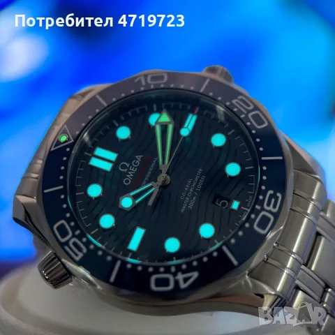 Omega Seamaster 300m Blue Dial, снимка 4 - Мъжки - 55980856
