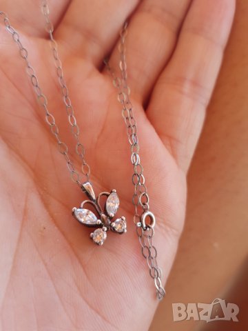 Сребърно колие 925, снимка 3 - Колиета, медальони, синджири - 33795776