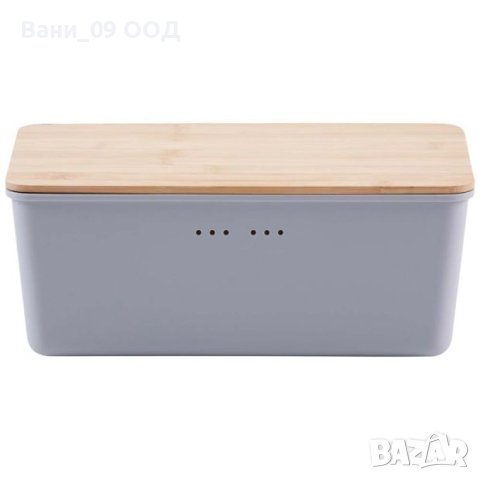 Кутия за хляб с бамбуков капак , снимка 1 - Аксесоари за кухня - 40093491