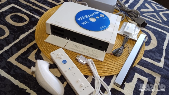 ХАКНАТ Nintendo Wii пълен комплект нинтендо уий уии уйй игра hdmi wiimote nunchuk sensorbar AV кабел, снимка 4 - Nintendo конзоли - 53165841