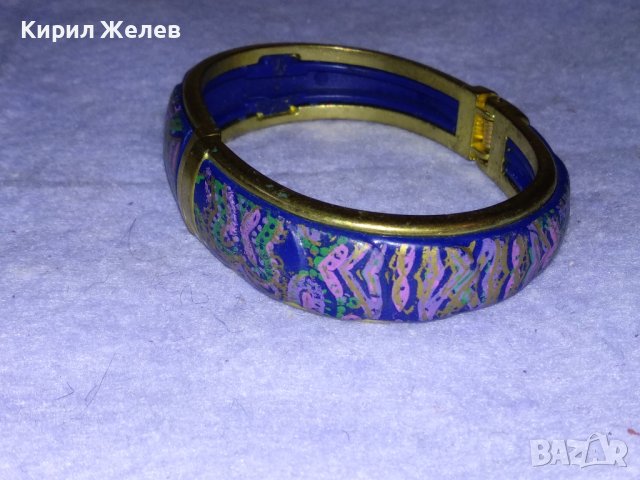 ПРЕКРАСНА РЪЧНО РИСУВАНА ЗЛАТИСТА ВИНТИДЖ - АРТ ГРИВНА ХУДОЖЕСТНЕВА ИЗРАБОТКА 9060, снимка 4 - Гривни - 41264975