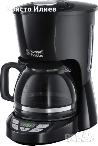 Кафе машина Кафемашина Russell Hobbs със стъклена кана и таймер, снимка 1 - Кафемашини - 41599542