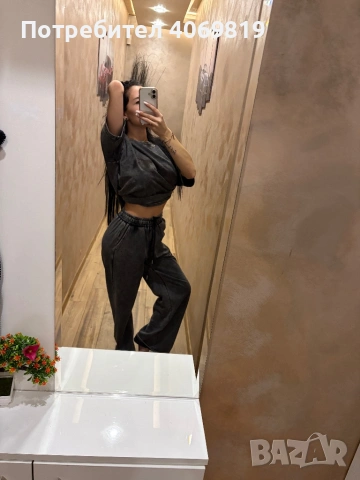 Сет сиво с камъни, снимка 3 - Комплекти - 53772783