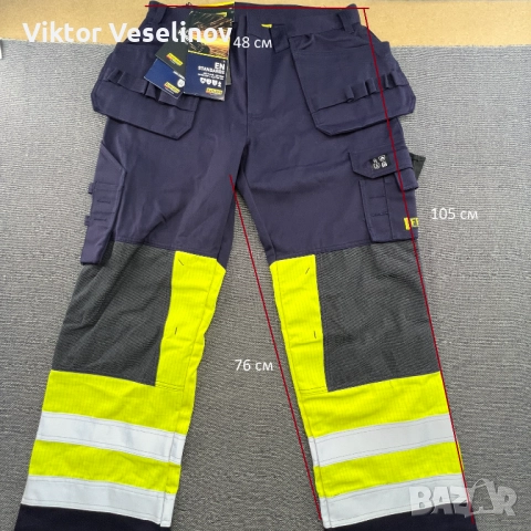 НОВИ Blaklader Multinorm Мъжки Работни Панталони Размер 48 , снимка 2 - Панталони - 51609554