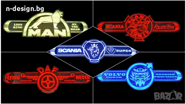 Светеща Огледална Led табела за камион- МАН / ВОЛВО / ДАФ / СКАНИЯ, снимка 1