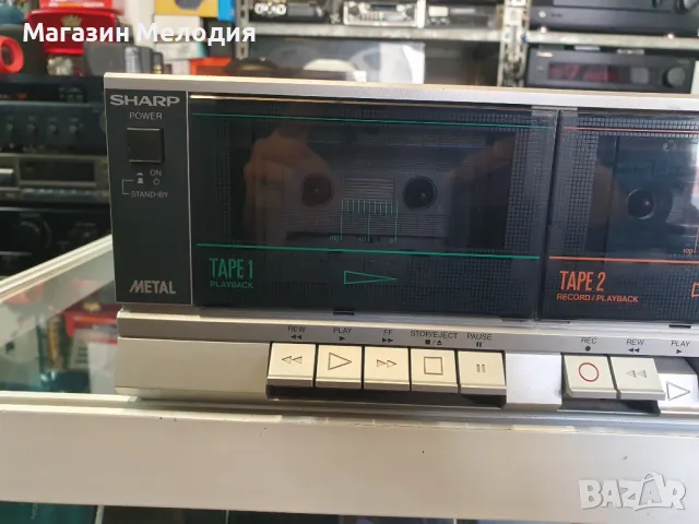 Касетен дек SHARP RT-W600 В отлично техническо и визуално състояние., снимка 3 - Декове - 48102241
