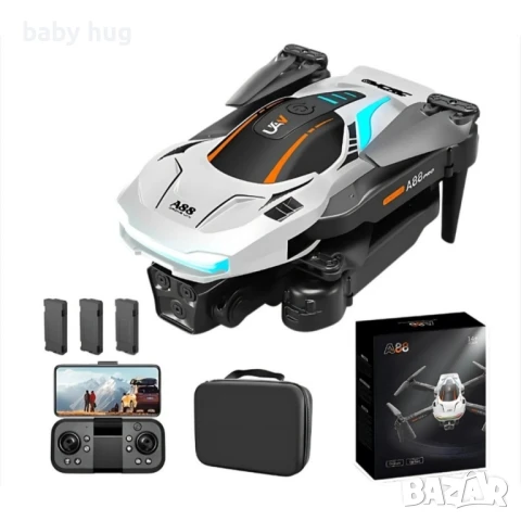 Сгъваем дрон A88 с двойна 1080P камера и интелигентни функции за управление, снимка 4 - Камери - 51095058