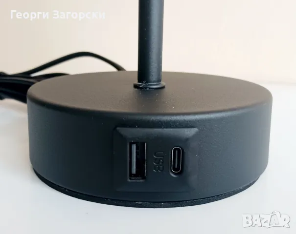 Нощни лампи комплект - 2бр. с USB type А и USB type C, снимка 3 - Настолни лампи - 50350956