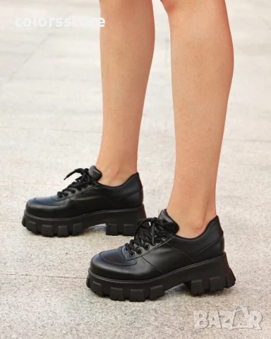 Равни обувки - черна кожа - DTV88 , снимка 2 - Дамски ежедневни обувки - 51214202