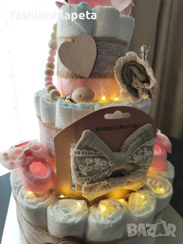 Торта от памперси , снимка 4 - Пелени, памперси - 51098112