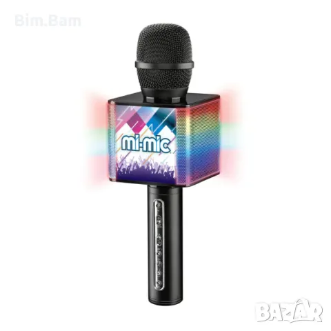 Mi Mic Bluetooth Микрофон с ефекти и стойка за телефон, снимка 3 - Музикални играчки - 56300712