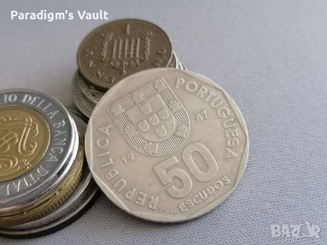 Монета - Португалия - 50 ескудо | 1987г., снимка 1 - Нумизматика и бонистика - 41694315