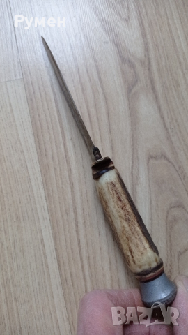 Стар нож Solingen Widdes с дръжка от рог, снимка 3 - Колекции - 44684215