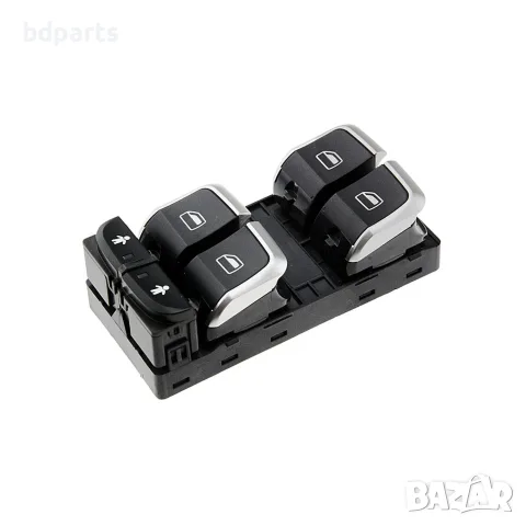 Бутон ключ за ел.стъкла, Audi, A6 C7, A7 4G, Q3 8U, Хром, 10 ПИН