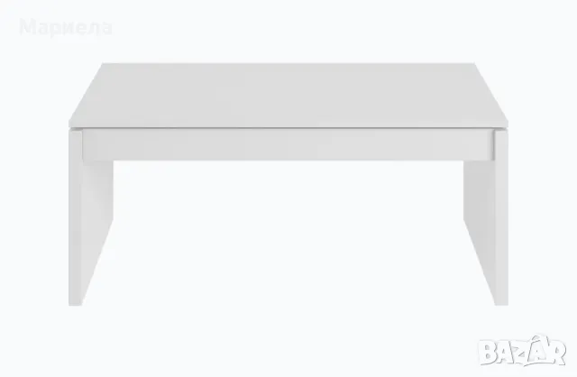 Повдигаща се дървена холна маса в бяло, 102 x 50 x 43/55 см / Транспортен дефект, снимка 9 - Маси - 49790339