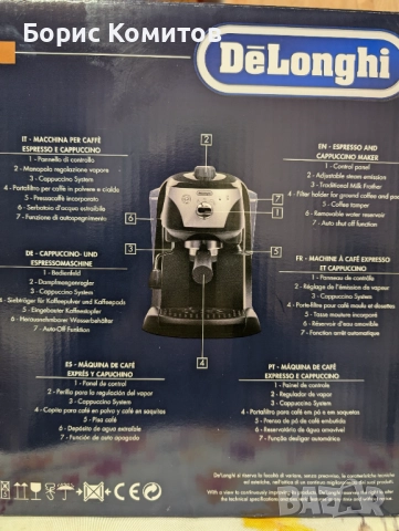 Кафемашина Делонги за експресо, снимка 2 - Кафемашини - 52914606