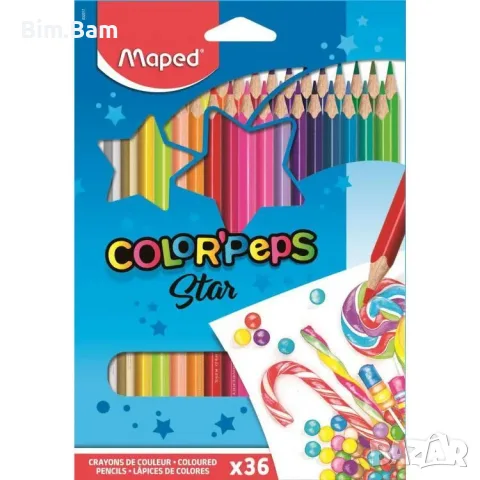 Комплекти цветни моливи за рисуване Maped Color'Peps - 36 / 48 / 72 цвята, снимка 2 - Рисуване и оцветяване - 55378956