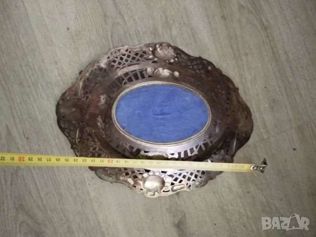 посребрена купа в стил арт деко, снимка 3 - Други ценни предмети - 41084198