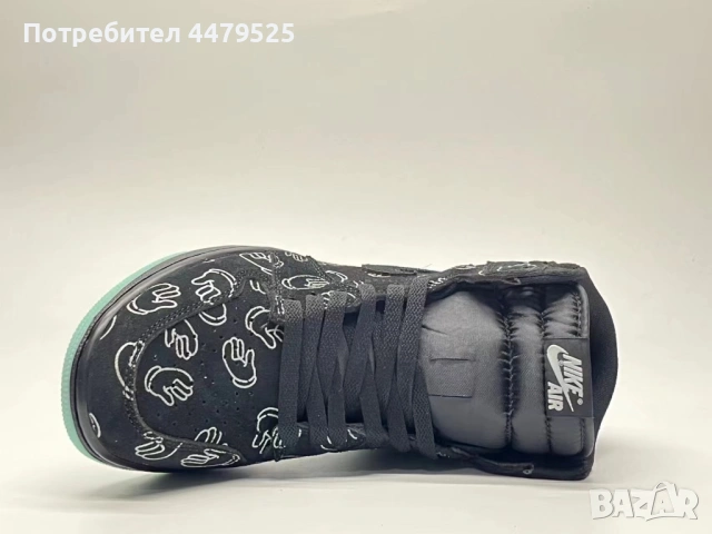 Оригинални мъжки маратонки Kaws x Nike Air Jordan 1 High black, снимка 5 - Кецове - 53331681