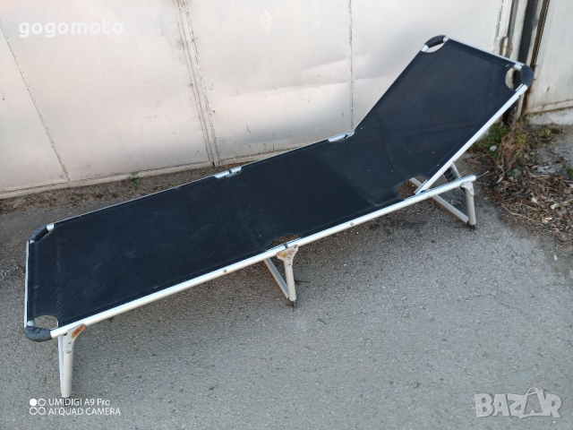 Плажно легло, креват, шезлонг - черно, снимка 4 - Къмпинг мебели - 36242291