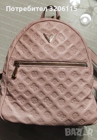  Раница Guess в розов цвят (pale rose). Размери голям, събира А4, снимка 1