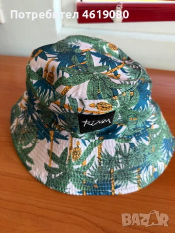 Двулицева bucket шапка Rizum – тропически десен и бяла, снимка 2 - Шапки - 52056830