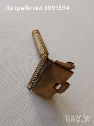 1912г  БЕЗОПАСНА САМОБРЪСНАЧКА С ЕДНО ОСТРИЕ И ДРЪЖКА В СТИЛ АРТ ДЕКО, снимка 9 - Други ценни предмети - 41611113