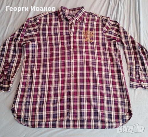 ГОЛЯМ TOMMY HILFIGER 3-4XL НОВА БЕЗ ЕТИКЕТ оригинална риза plaid shirt Томи Хилфигър, снимка 2 - Ризи - 53659642