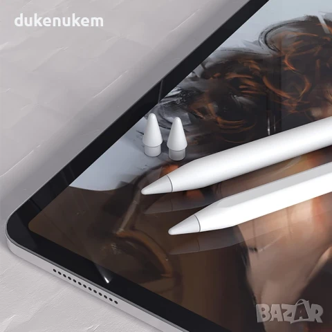 НОВИ! 4 върха с висока чувствителност+адаптер за зареждане Apple Pencil, снимка 3 - Друга електроника - 51092718